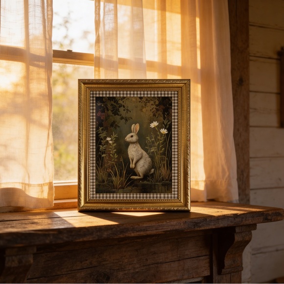 Cottagecore Rabbit Wall Art - Picture 2 of 5